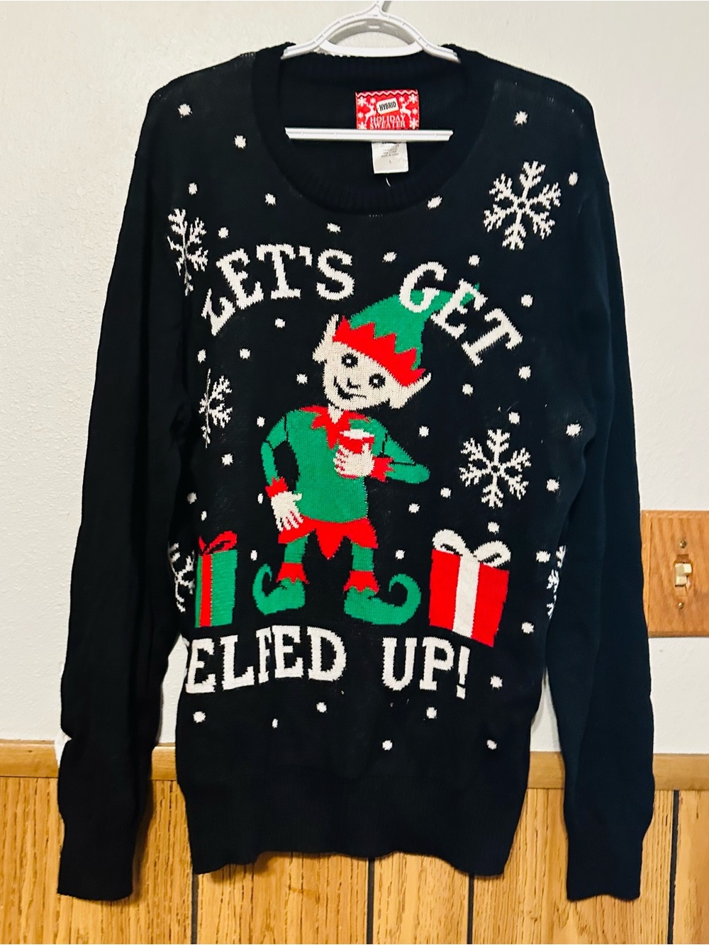 NWT Rue21 Let's Get Elfed Up Elf Hybrid Holiday Sweater men size LARGE